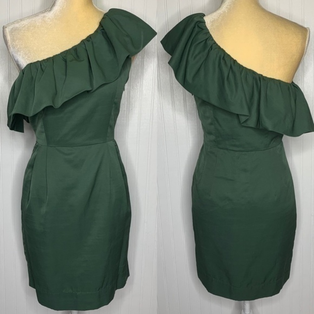 Very J Apricot Lane One Shoulder Ruffle Dr…